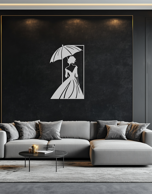 Load image into Gallery viewer, Modern Woman Silhouette Metal Wall Art – Elegant Female Figure Panel- KAF375
