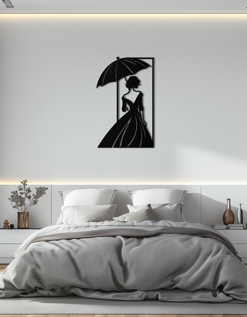 Load image into Gallery viewer, Modern Woman Silhouette Metal Wall Art – Elegant Female Figure Panel- KAF375
