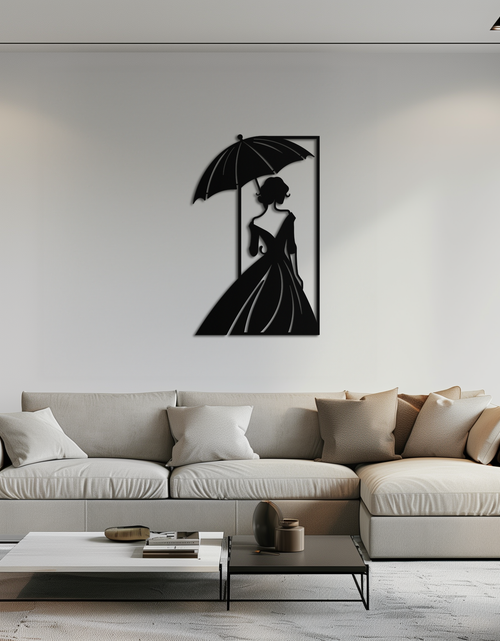 Load image into Gallery viewer, Modern Woman Silhouette Metal Wall Art – Elegant Female Figure Panel- KAF375

