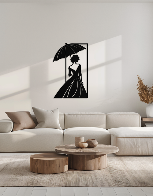 Load image into Gallery viewer, Modern Woman Silhouette Metal Wall Art – Elegant Female Figure Panel- KAF375
