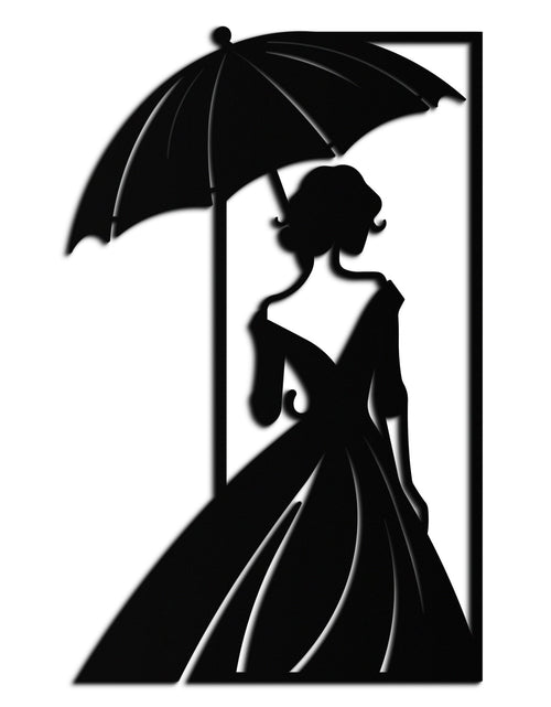 Load image into Gallery viewer, Modern Woman Silhouette Metal Wall Art – Elegant Female Figure Panel- KAF375
