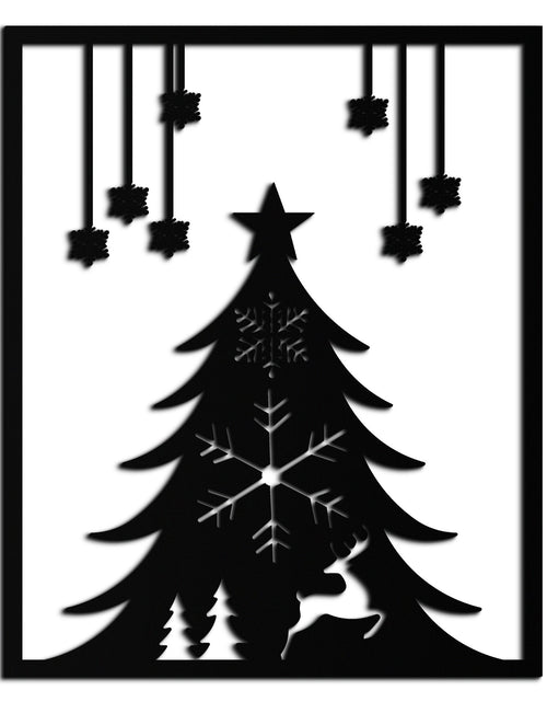 Load image into Gallery viewer, Christmas Tree Metal Wall Art – Elegant Holiday Silhouette Décor- KAF380
