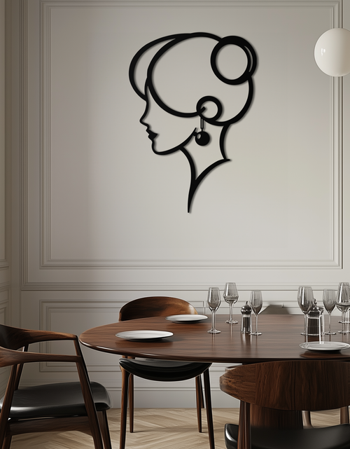 Load image into Gallery viewer, Elegant Woman Silhouette Metal Wall Art – Modern Female Figure Steel Decor- KAF382
