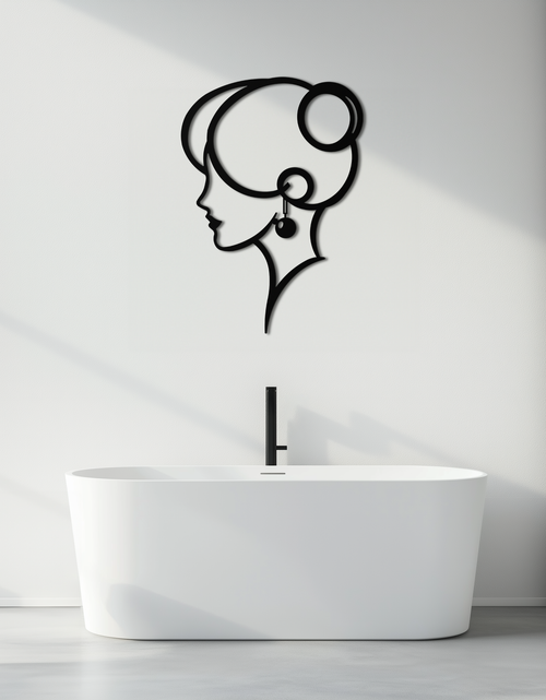 Load image into Gallery viewer, Elegant Woman Silhouette Metal Wall Art – Modern Female Figure Steel Decor- KAF382
