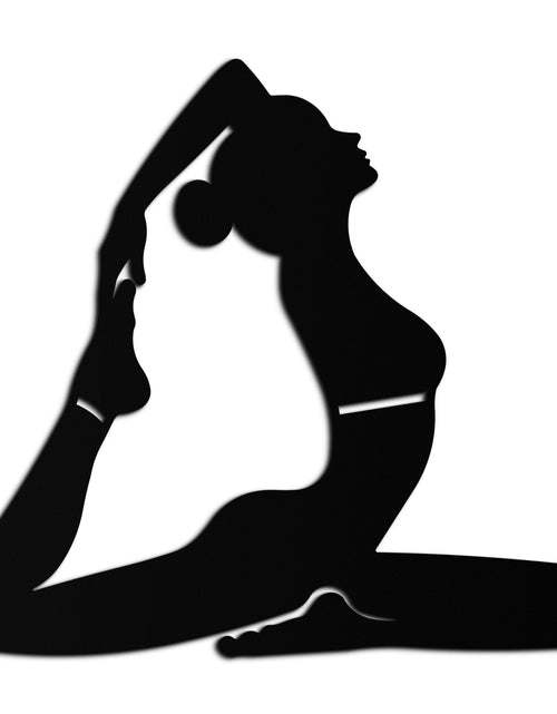 Resmi Galeri görüntüleyicisine yükleyin, Kapotasana Pozu Silüeti Metal Duvar Sanatı – Yoga Esintili Minimalist Dekor- KAF384
