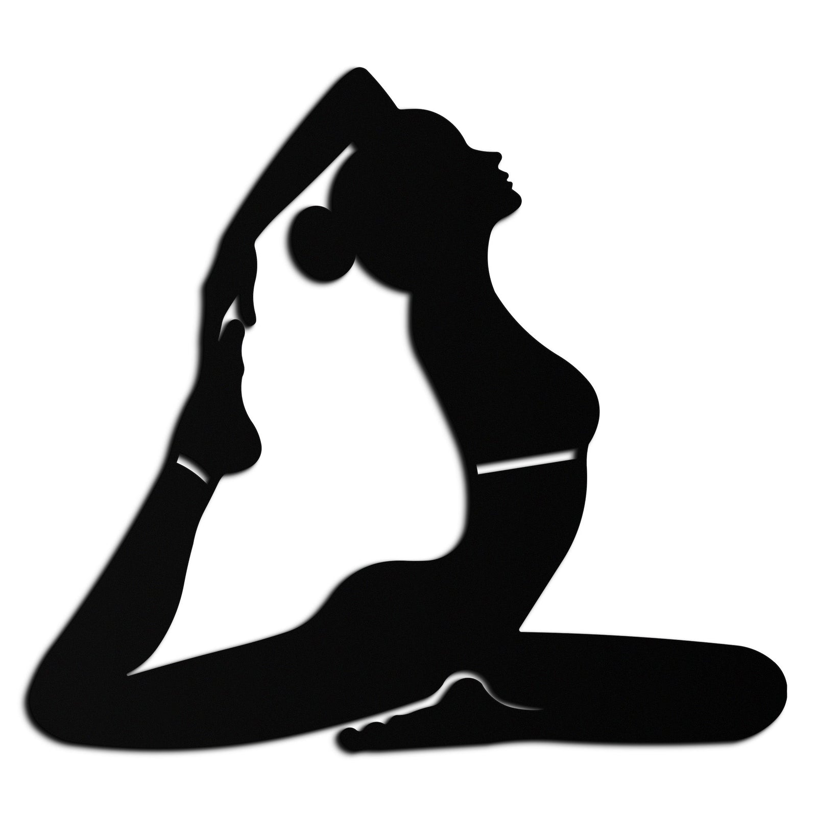 Kapotasana Pozu Silüeti Metal Duvar Sanatı – Yoga Esintili Minimalist Dekor- KAF384