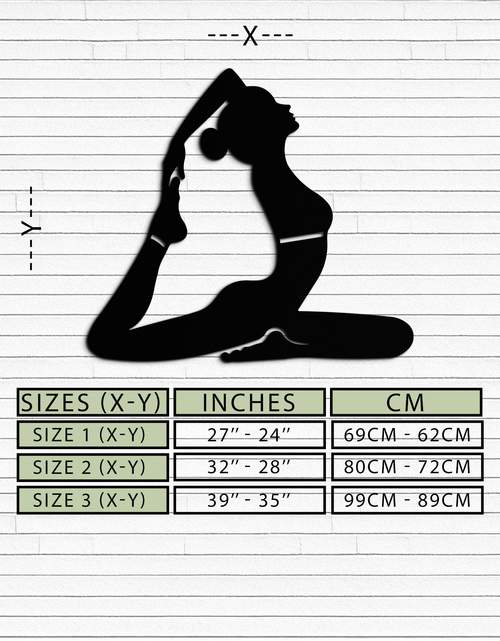 Resmi Galeri görüntüleyicisine yükleyin, Kapotasana Pozu Silüeti Metal Duvar Sanatı – Yoga Esintili Minimalist Dekor- KAF384
