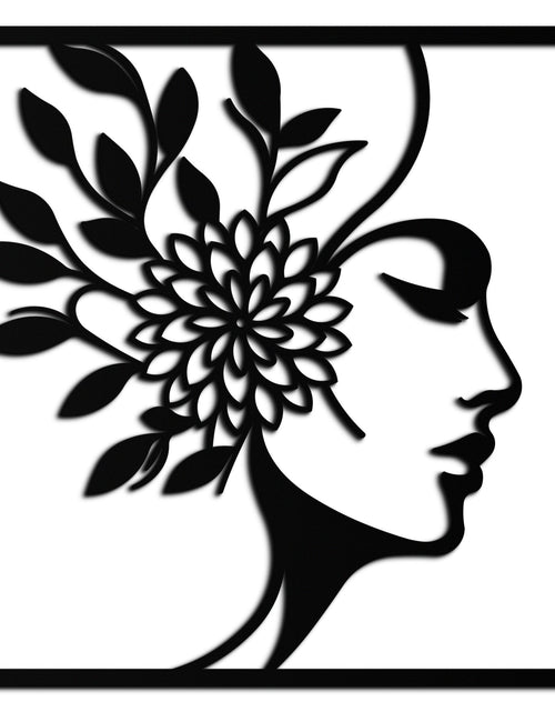 Load image into Gallery viewer, WOMAN WITH FLOWER Metal Wall Art – Modern Silhouette Steel Decor- KAF387
