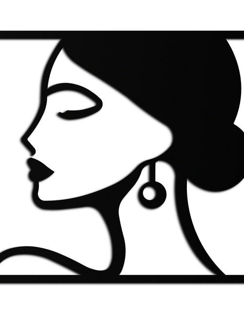 Load image into Gallery viewer, Female Silhouette Metal Wall Art – Elegant Modern Black Abstract Home Decor- KAF389
