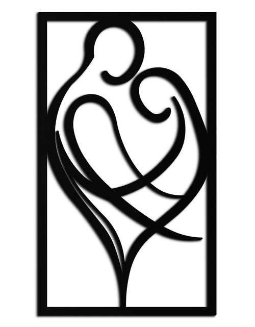 Load image into Gallery viewer, Hugging Couple Metal Wall Art – Romantic Modern Silhouette Home Decor for Bedroom or Living Room- KAF390
