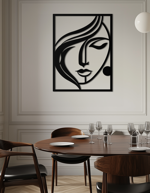 Load image into Gallery viewer, Woman Silhouette Metal Wall Art – Elegant Minimalist Female Figure Decor for Modern Spaces- KAF392
