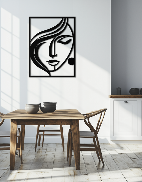 Load image into Gallery viewer, Woman Silhouette Metal Wall Art – Elegant Minimalist Female Figure Decor for Modern Spaces- KAF392

