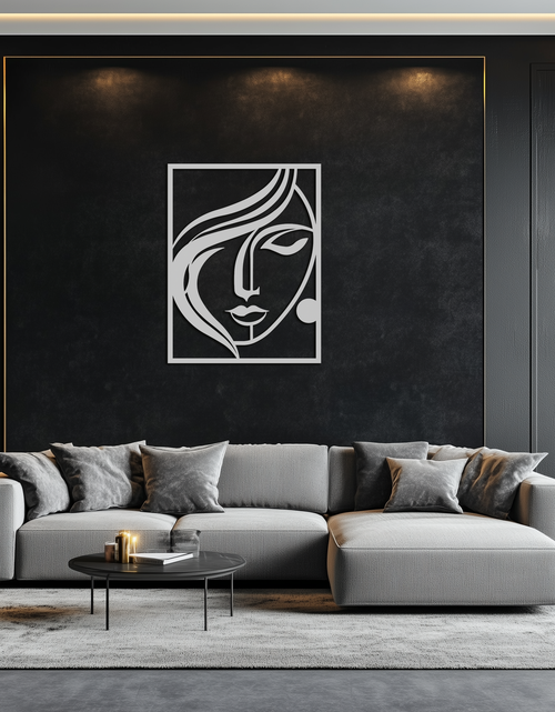 Load image into Gallery viewer, Woman Silhouette Metal Wall Art – Elegant Minimalist Female Figure Decor for Modern Spaces- KAF392

