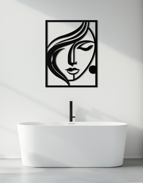 Load image into Gallery viewer, Woman Silhouette Metal Wall Art – Elegant Minimalist Female Figure Decor for Modern Spaces- KAF392

