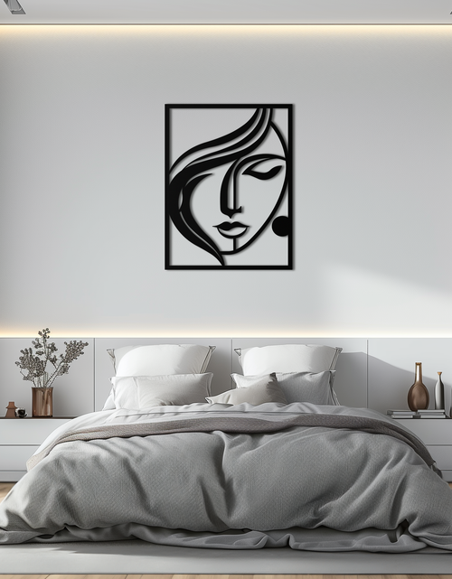 Load image into Gallery viewer, Woman Silhouette Metal Wall Art – Elegant Minimalist Female Figure Decor for Modern Spaces- KAF392
