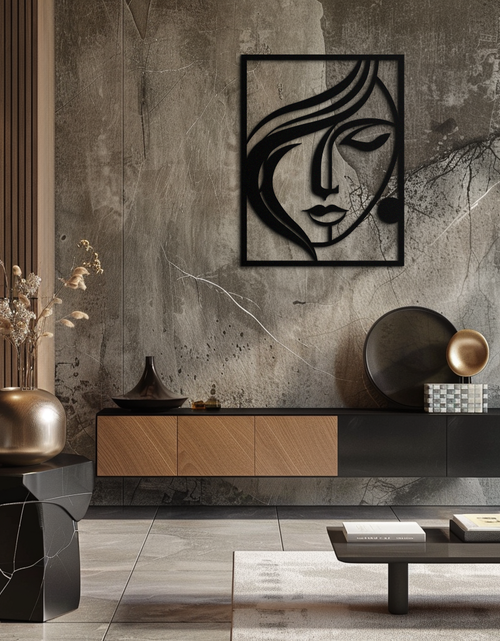 Load image into Gallery viewer, Woman Silhouette Metal Wall Art – Elegant Minimalist Female Figure Decor for Modern Spaces- KAF392
