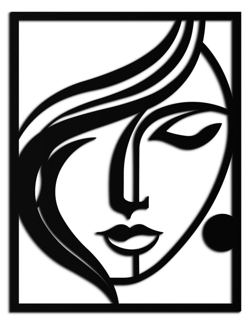 Load image into Gallery viewer, Woman Silhouette Metal Wall Art – Elegant Minimalist Female Figure Decor for Modern Spaces- KAF392
