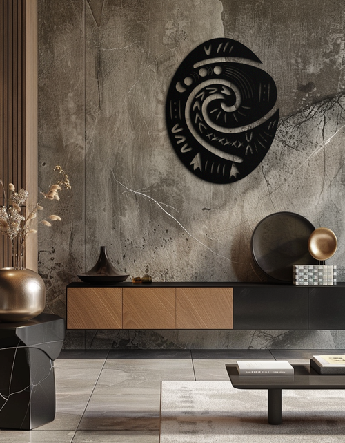 Load image into Gallery viewer, Te Fiti’s Heart  Metal Wall Art – Polynesian Spiral Symbol Decor for Home- KAF406

