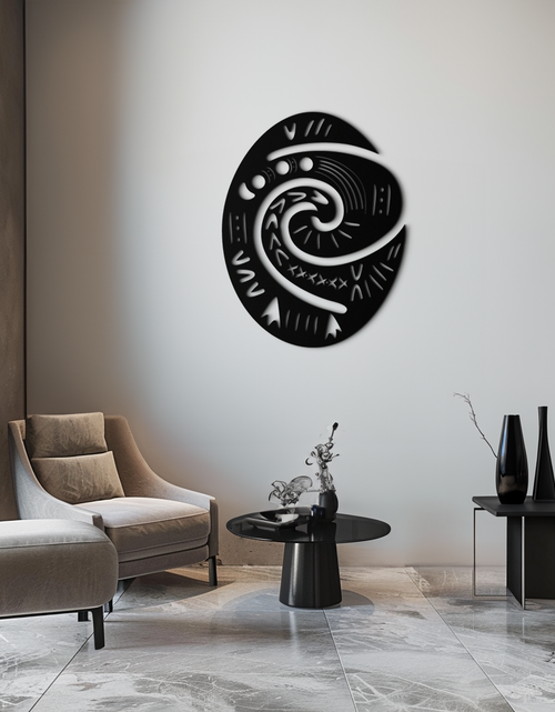 Load image into Gallery viewer, Te Fiti’s Heart  Metal Wall Art – Polynesian Spiral Symbol Decor for Home- KAF406

