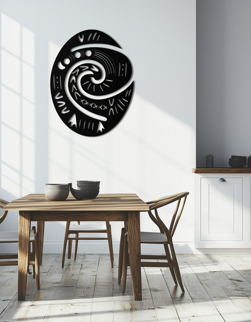 Load image into Gallery viewer, Te Fiti’s Heart  Metal Wall Art – Polynesian Spiral Symbol Decor for Home- KAF406
