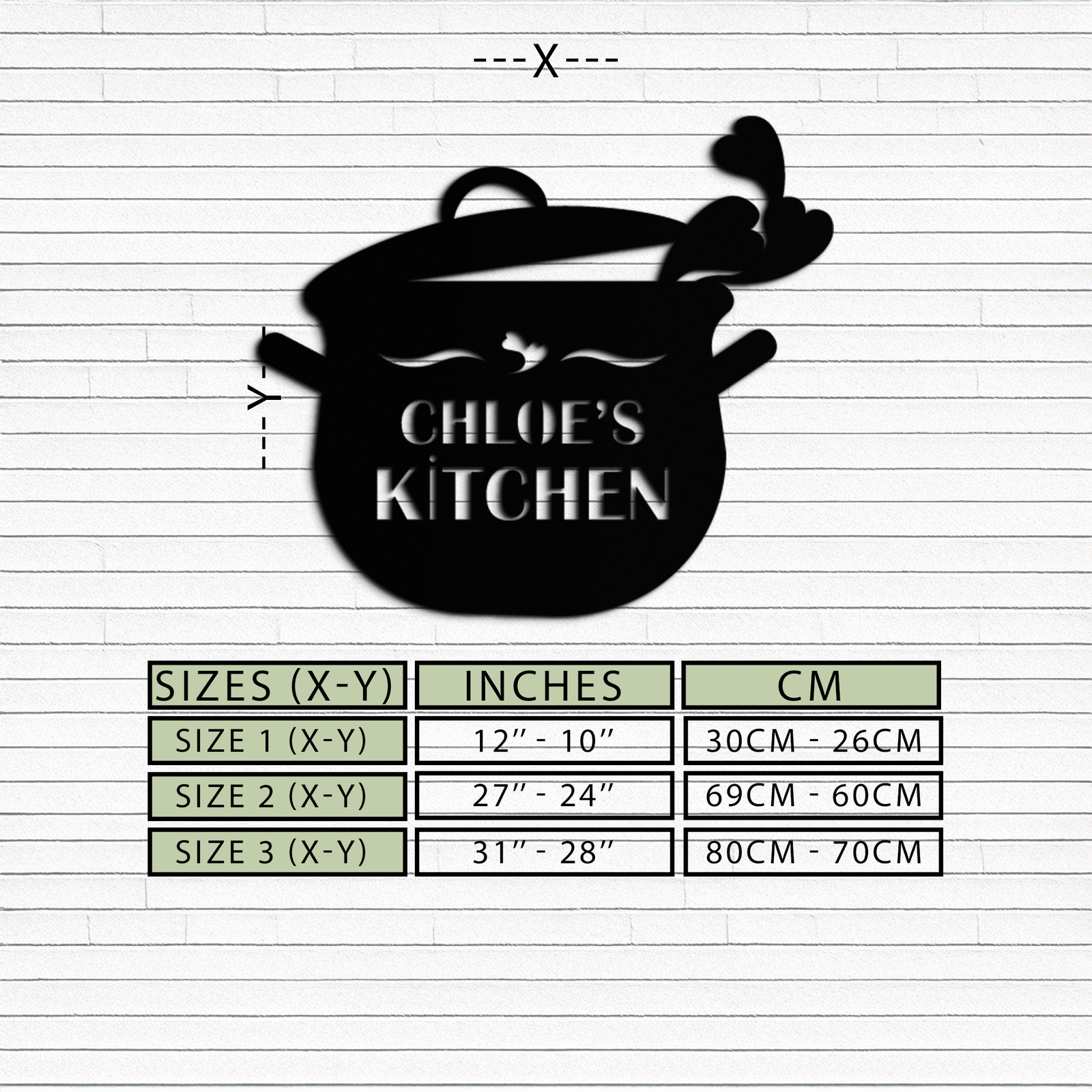 Cute Smiling Cooking Pot Metal Wall Art – Playful Kitchen Steel Decor with Heart Steam for Home and Café Interiors- KAF420