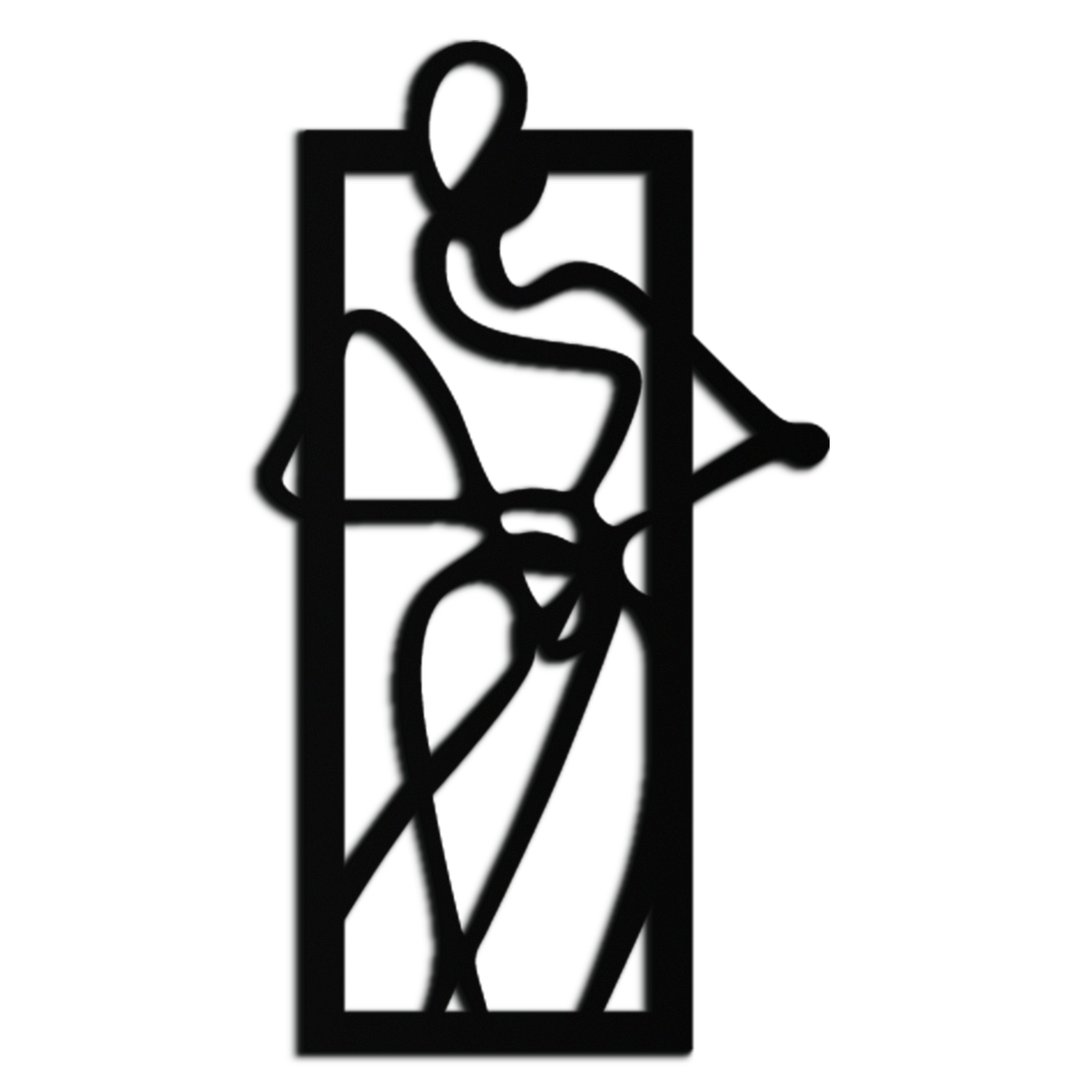 Minimalist Woman Line Art Metal Wall Decor – Abstract Feminine Silhouette Black Steel Artwork for Modern Interiors- KAF437
