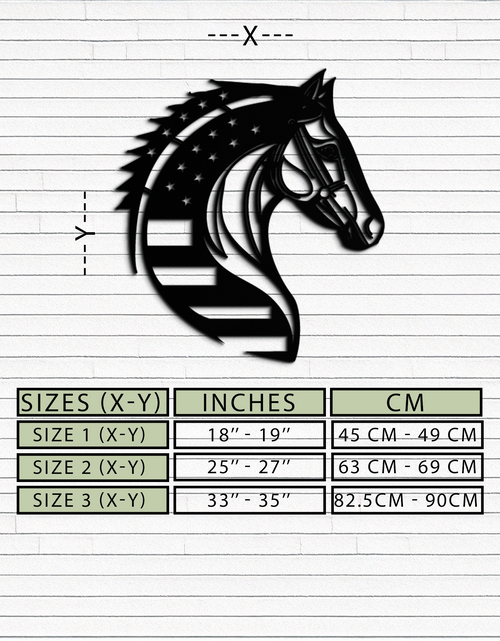 Load image into Gallery viewer, American Flag Horse Head Metal Wall Art – Patriotic Black Steel Equine Decor for Home, Barn and Ranch Interiors- KAF445

