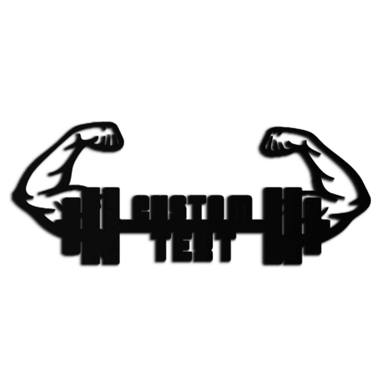 Kişiselleştirilebilir Fitness Barbell Metal Duvar Sanatı