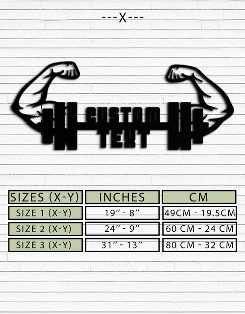 Load image into Gallery viewer, Kişiselleştirilebilir Fitness Barbell Metal Duvar Sanatı
