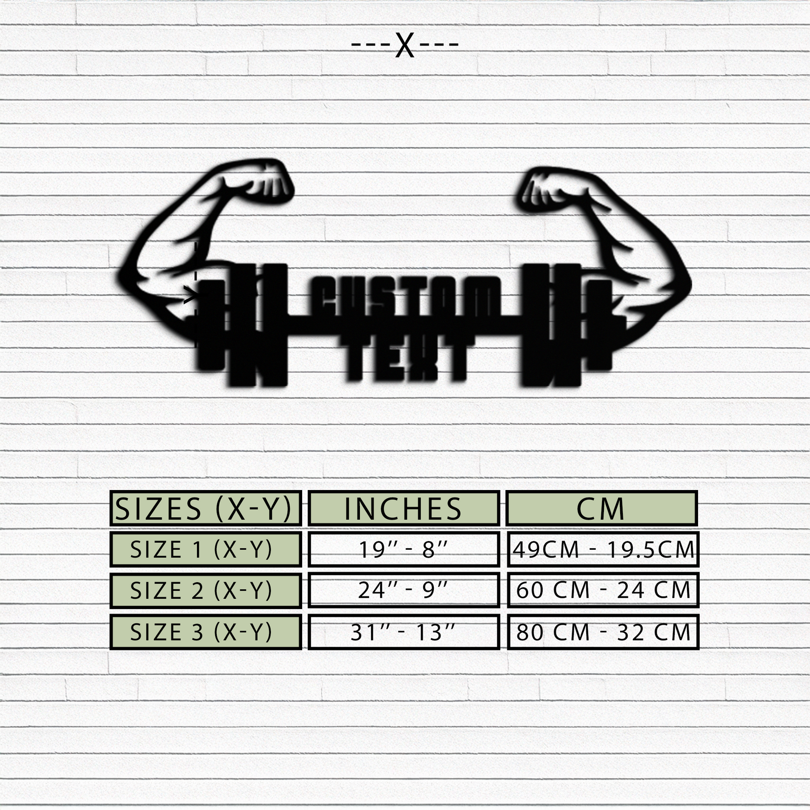 Kişiselleştirilebilir Fitness Barbell Metal Duvar Sanatı