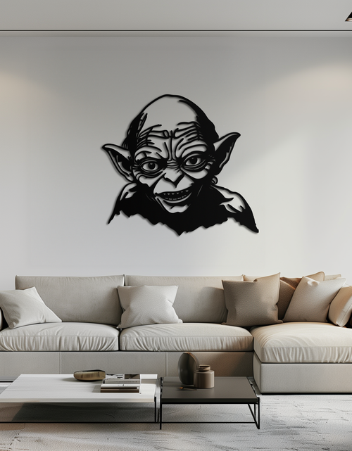 Load image into Gallery viewer, Gollum Metal Wall Art - Fantasy-Inspired Steel Silhouette for Movie Lovers - KAF467

