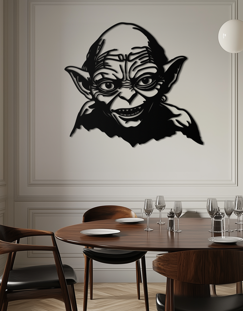 Load image into Gallery viewer, Gollum Metal Wall Art - Fantasy-Inspired Steel Silhouette for Movie Lovers - KAF467
