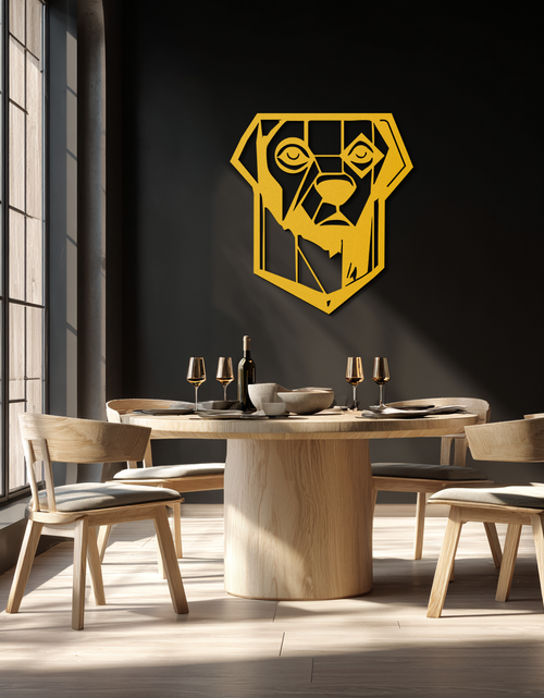 Load image into Gallery viewer, Geometric Dog Metal Wall Art - Modern Steel Animal Silhouette Decor - KAF468
