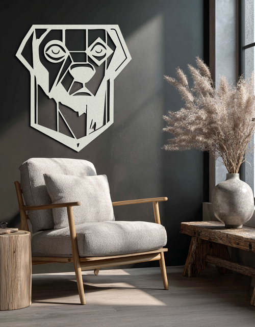 Load image into Gallery viewer, Geometric Dog Metal Wall Art - Modern Steel Animal Silhouette Decor - KAF468
