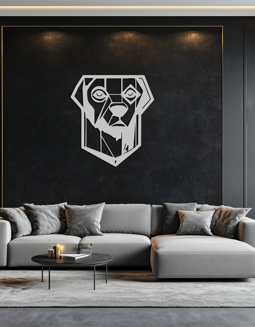 Load image into Gallery viewer, Geometric Dog Metal Wall Art - Modern Steel Animal Silhouette Decor - KAF468
