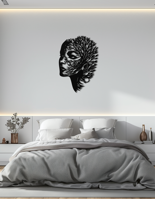 Load image into Gallery viewer, Tree Woman Metal Wall Art - Nature-Inspired Female Silhouette Decor- KAF472
