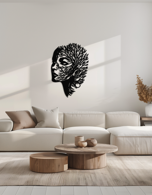 Load image into Gallery viewer, Tree Woman Metal Wall Art - Nature-Inspired Female Silhouette Decor- KAF472

