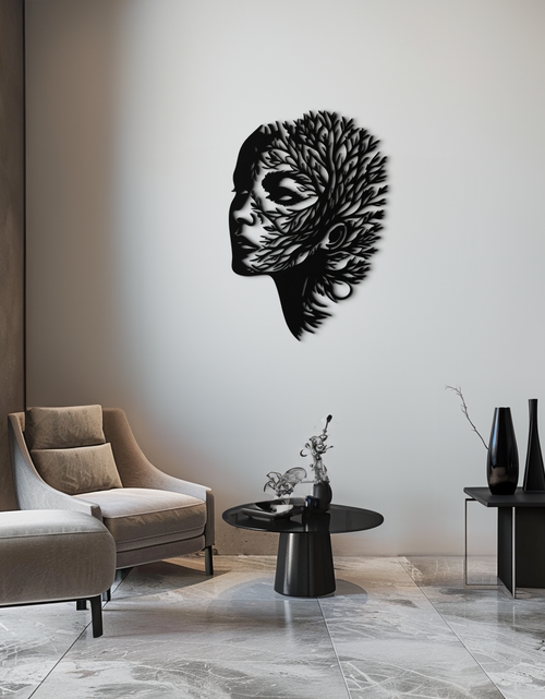 Load image into Gallery viewer, Tree Woman Metal Wall Art - Nature-Inspired Female Silhouette Decor- KAF472
