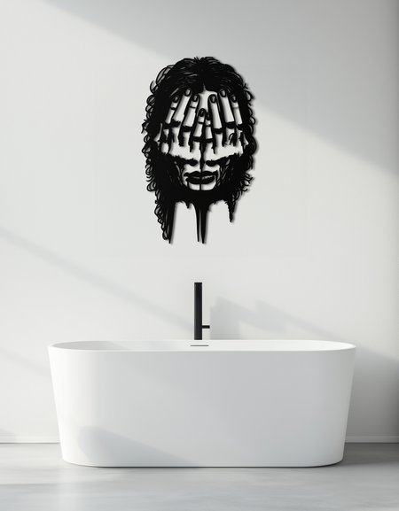 Şizofreni Metal Duvar Sanatı - Çift İfade Çelik Siluet Dekoru- KAF473