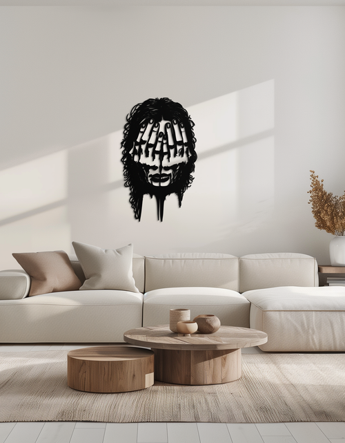 Load image into Gallery viewer, Schizophrenia Metal Wall Art - Dual Expression Steel Silhouette Decor- KAF473
