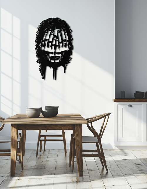 Load image into Gallery viewer, Schizophrenia Metal Wall Art - Dual Expression Steel Silhouette Decor- KAF473
