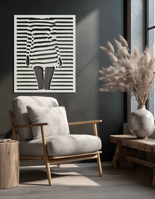 Load image into Gallery viewer, Confident Woman Metal Wall Art - Elegant Female Face Steel Silhouette- KAF476
