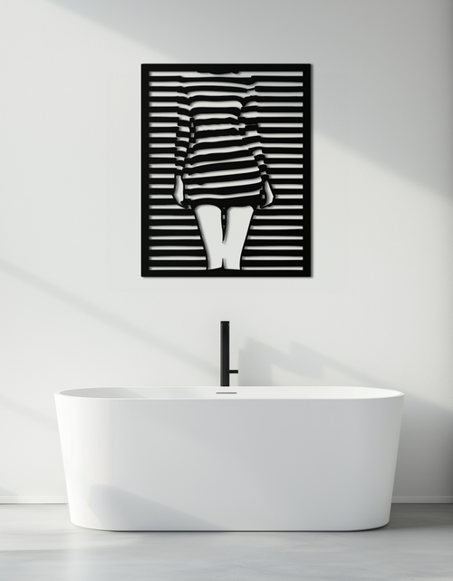 Load image into Gallery viewer, Confident Woman Metal Wall Art - Elegant Female Face Steel Silhouette- KAF476
