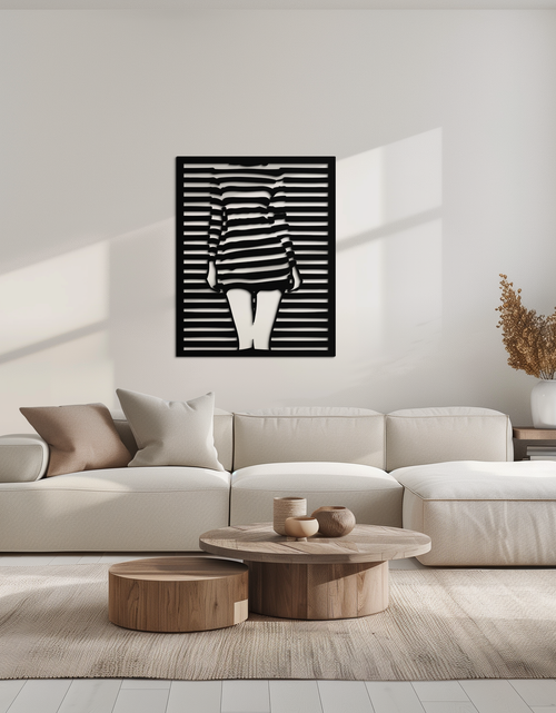 Load image into Gallery viewer, Confident Woman Metal Wall Art - Elegant Female Face Steel Silhouette- KAF476
