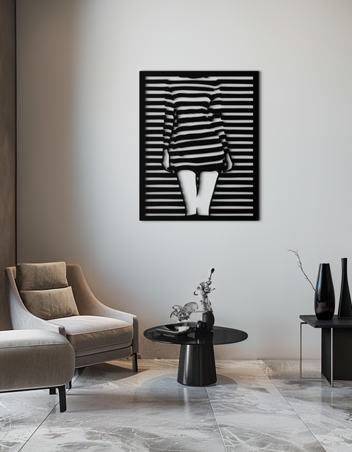 Load image into Gallery viewer, Confident Woman Metal Wall Art - Elegant Female Face Steel Silhouette- KAF476
