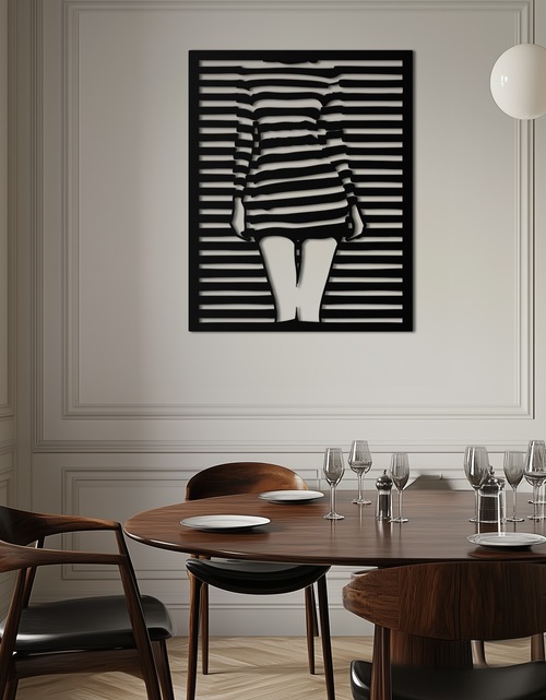 Load image into Gallery viewer, Confident Woman Metal Wall Art - Elegant Female Face Steel Silhouette- KAF476
