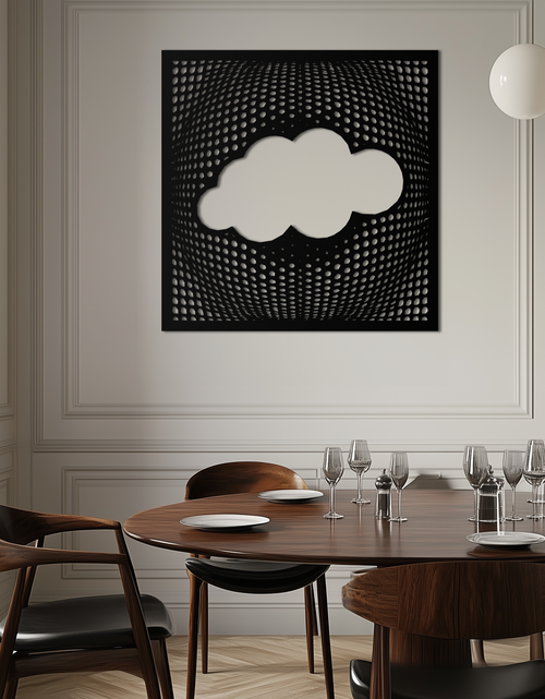 Resmi Galeri görüntüleyicisine yükleyin, Minimal Bulut Metal Duvar Sanatı - Modern Çelik Bulut Silüeti Dekoru- KAF478
