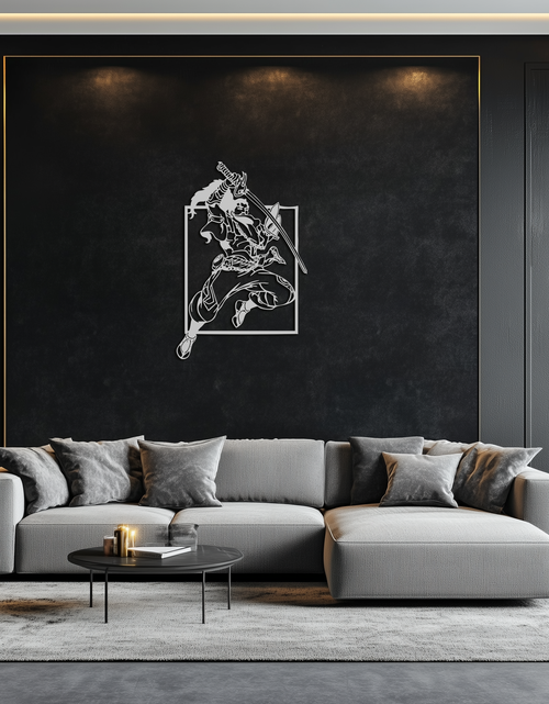 Load image into Gallery viewer, Yasuo Sword Silhouette Metal Wall Art - League of Legends-Inspired Steel Decor- KAF486

