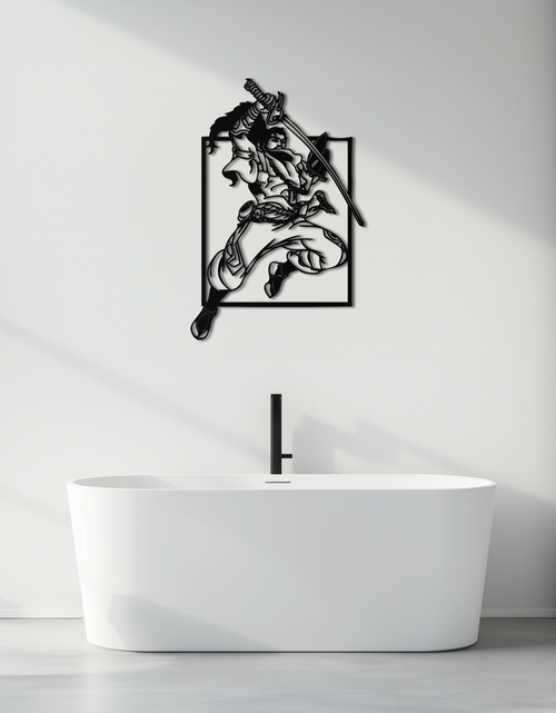 Load image into Gallery viewer, Yasuo Sword Silhouette Metal Wall Art - League of Legends-Inspired Steel Decor- KAF486

