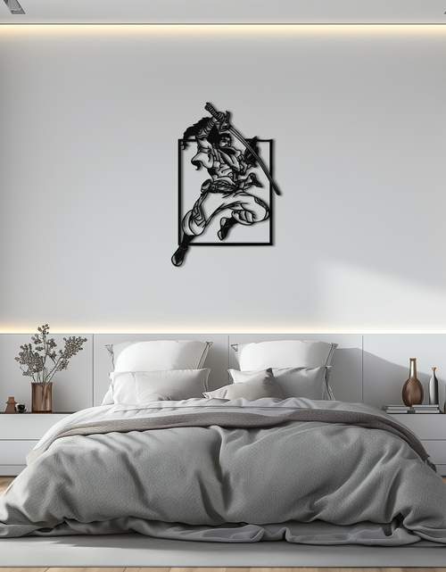 Load image into Gallery viewer, Yasuo Sword Silhouette Metal Wall Art - League of Legends-Inspired Steel Decor- KAF486
